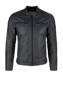 s.Oliver RED LABEL, Herren Kunstlederjacke, Schwarz