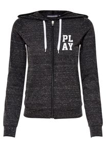 Only Play, Damen Sweatshirt, Schwarzmeliert / Wei&szlig;