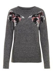 V&eacute;ro Moda VERO MODA, Damen Pullover, Grau / Rosa / Schwarz / Wei&szlig;