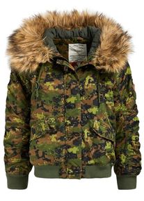 Khujo, Damen Jacke 'Hori', Braun / Grün / Apfel