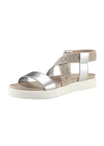 Andrea Conti, Damen Sandalette, Beige / Silber