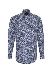 Seidensticker, Herren Hemd, Navy / Royalblau / Weiß