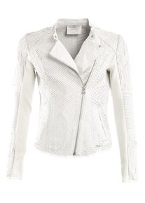 Maze, Damen Biker-Lederjacke 'Esmeraldes', Naturweiß