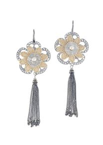 Heine, Damen Ohrschmuck, Beige / Silber