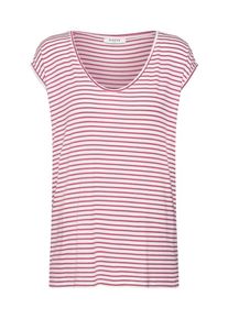 Pieces, Damen T-Shirt 'BILLO', Weinrot / Weiß