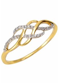 Firetti, Damen Goldring, Gold / Transparent