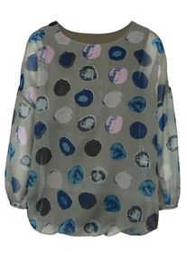 Heine, Damen Druckbluse, Grün / Mischfarben