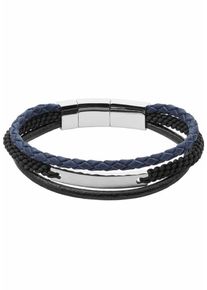 Fossil, Damen Armband 'MENS CASUAL', Blau / Schwarz / Silber