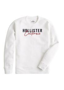 Hollister, Herren Sweatshirt ' SCRIPT CREW', Dunkelblau / Weiß