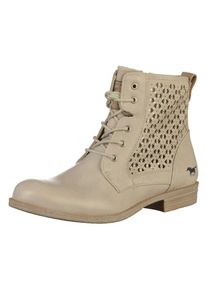 Mustang, Damen Schn&uuml;rstiefelette, Hellbeige
