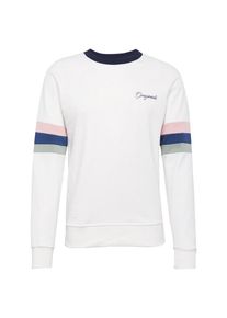 Jack & Jones JACK & JONES, Herren Sweatshirt 'JORFRED SWEAT CREW NECK', Navy / Rosa / Offwhite