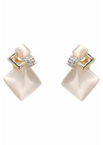 J. JAYZ, Damen Ohrclip, Beige / Gold / Transparent
