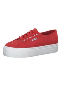 Superga, Damen Sneaker, Rot / Wei&szlig;