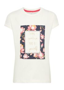 name it, M&auml;dchen T-Shirt, Marine / Gold / Pitaya / Offwhite