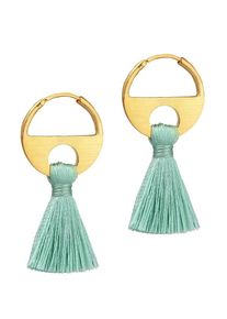 Elli, Damen Ohrringe, Gold / Jade