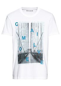 Review, Herren T-Shirt 'RN PHOTO', Mischfarben / Weiß