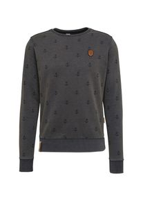 Naketano, Herren Sweatshirt 'Rise Of An Enemy', Rauchgrau / Schwarz