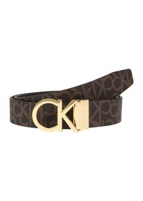 Calvin Klein, Herren Ledergürtel mit Logo-Koppel 3.5cm, Braun