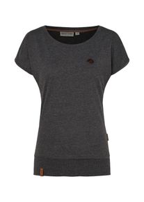 Naketano, Damen T-Shirt 'Pflau & Bananen', Anthrazit