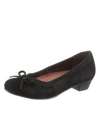 Hirschkogel, Damen Trachtenschuh mit Schleife, Schwarz