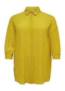 Only Carmakoma, Damen Hemd, Gelb / Weiß