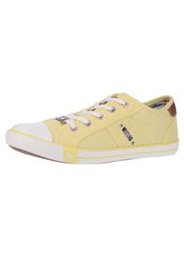 Mustang, Damen Sneaker, Braun / Gelb / Wei&szlig;
