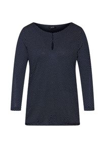 Opus, Damen Shirt 'Saskia little dot', Dunkelblau / Wei&szlig;