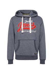 Jack & Jones JACK & JONES, Herren Sweatshirt 'ORVARCITY', Dunkelblau / Rot / Weiß