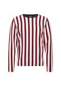 Jack & Jones JACK & JONES, Herren Pullover 'Jorsteve', Nachtblau / Rot / Weiß