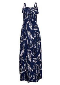 Q/S Designed By, Damen Maxikleid, Dunkelblau