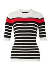 Hallhuber, Damen Pullover, Rot / Schwarz / Weiß