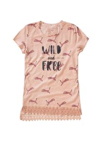 JETTE by Staccato, Mädchen T-Shirt mit Spitze, Pastellorange / Pink / Schwarz