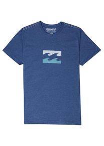 Billabong, Herren T-Shirt 'Wave', Blau / Hellblau / Weiß