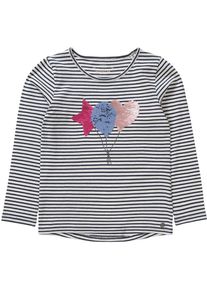 Tom Tailor, Mädchen Langarmshirt, Schwarz / Weiß