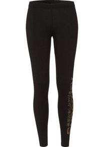 Superdry, Damen Leggings 'RHINE STONE ', Gold / Schwarz