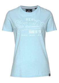 Superdry, Damen T-Shirt, Hellblau