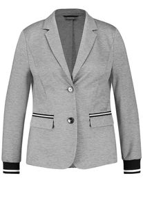 SAMOON, Damen Jacke, Graumeliert / Schwarz / Weiß