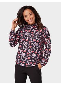 Tom Tailor, Damen Shirtbluse, Lila / Pink / Schwarz