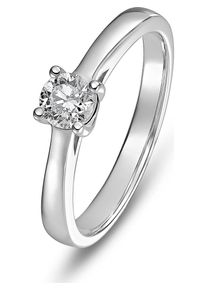 Christ, Damen Ring '87458229', Silber / Weiß