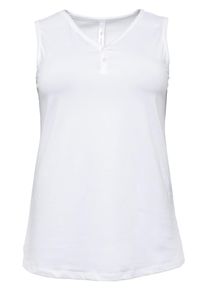 sheego Casual, Damen Tanktop, Wei&szlig;
