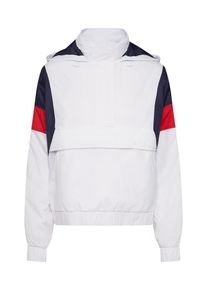 Urban Classics, Damen Jacke 'Ladies 3-Tone Padded Pull Over Jacket', Navy / Rot / Weiß