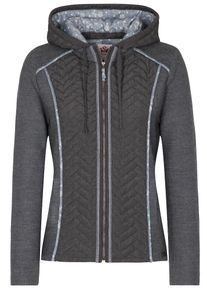 Spieth & Wensky SPIETH & WENSKY, Damen Strickjacke 'Hameln', Hellblau / Basaltgrau / Wei&szlig;