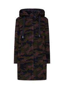 Esprit, Damen Mantel 'Camou Coat', Oliv / Merlot / Schwarz