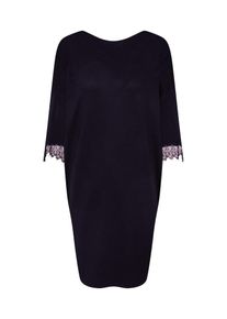 Jacqueline de Yong, Damen Kleid 'JDYKIMORA L/S V-NECK DRESS KNT', Schwarz / Weiß