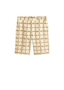 Mango, Damen Bermudas 'Lola-I', Beige / Goldgelb