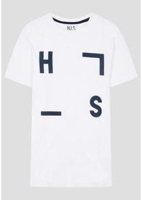 H.I.S. HIS JEANS, Herren T-Shirt, Schwarz / Weiß