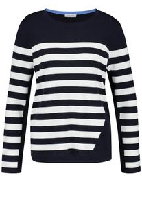 Gerry Weber, Damen Pullover, Nachtblau / Wei&szlig;