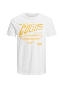 Jack & Jones JACK & JONES, Herren T-Shirt, Goldgelb / Weiß