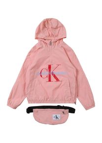 Calvin Klein Jeans, M&auml;dchen Pullover 'CK PACKABLE ANORAK WITH BUMBAG', Rosa / Rot
