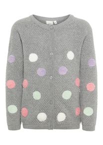 name it, M&auml;dchen Gepunkteter Strick-Cardigan, Grau